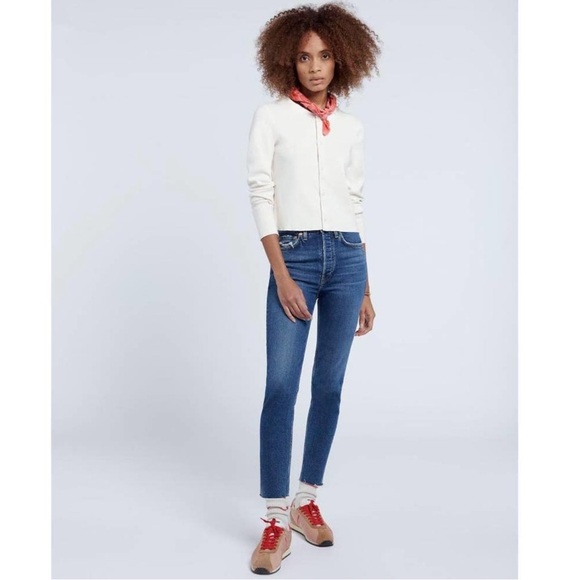 Re/Done 90s High Rise Ankle Crop Jeans